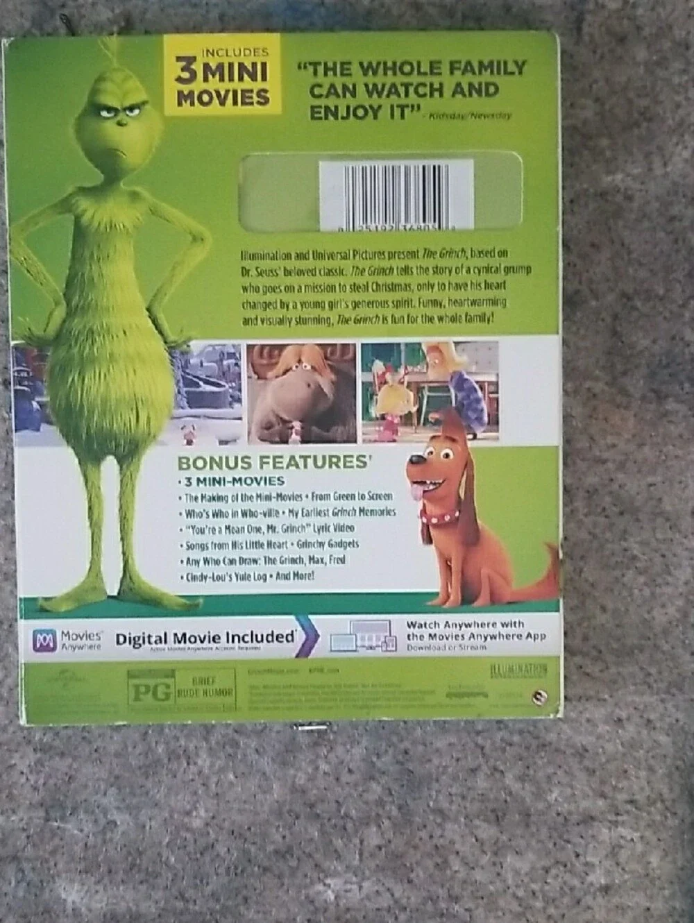Dr. Seuss plush grinch